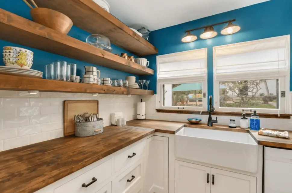 Modern Kitchen With Blue Accents