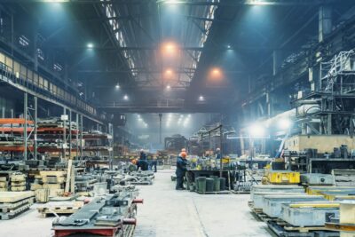 An industrial warehouse.